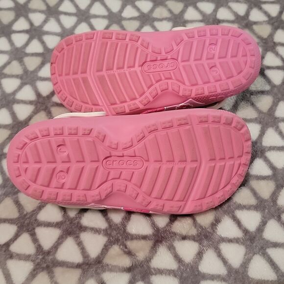 Crocs Classic Lined Disney Minnie Mouse Clog Pink Shoes Size Junior Youth 2 - Picture 7 of 13